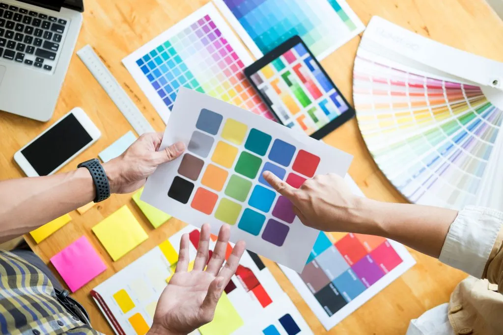 Color swatches used to finalize product colors